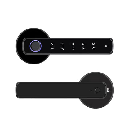 Door handle with fingerprint lock