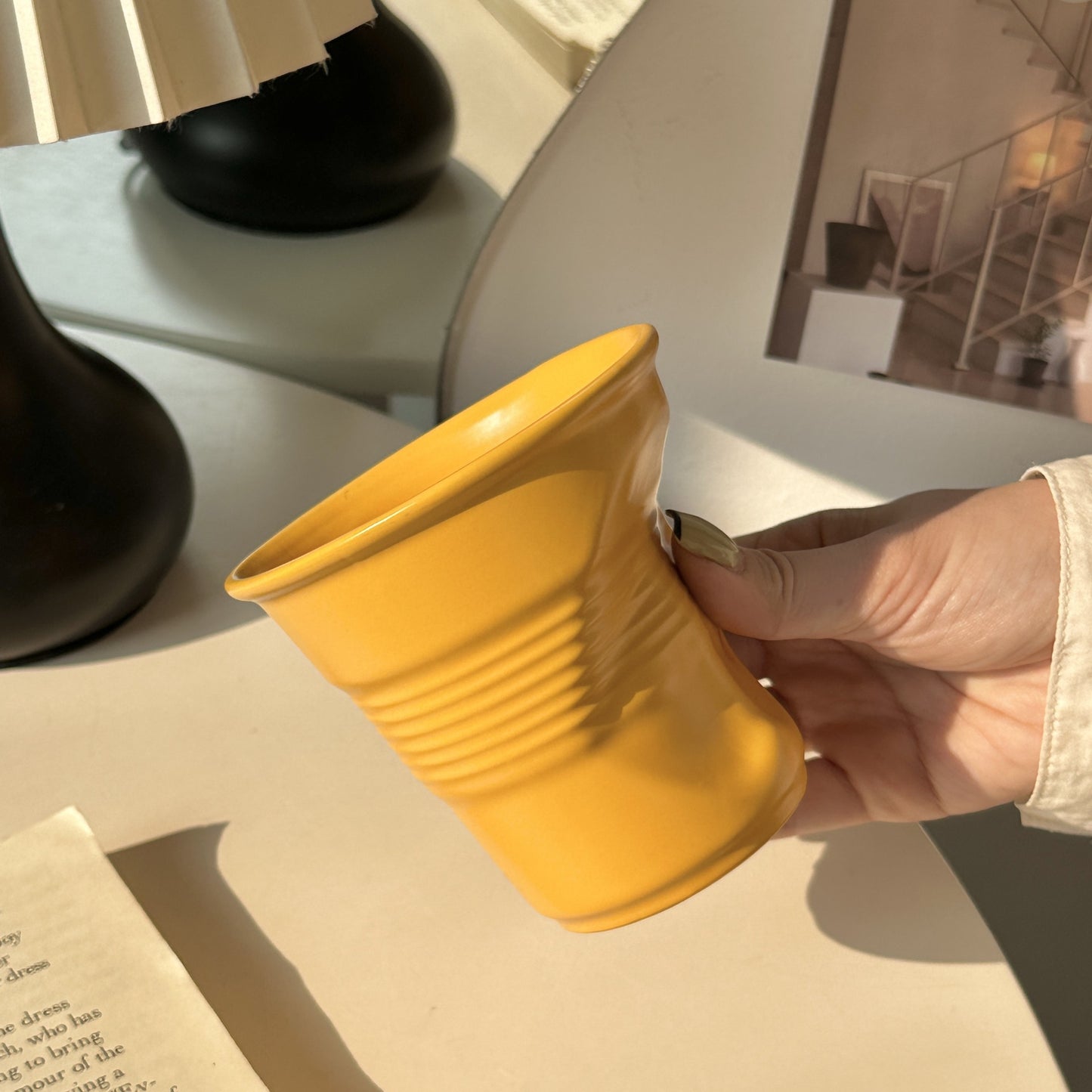 Dopamine-colored ceramic water cup