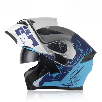 DOT Certified Carbon Fiber Motorcycle Helmet with Dual Lens