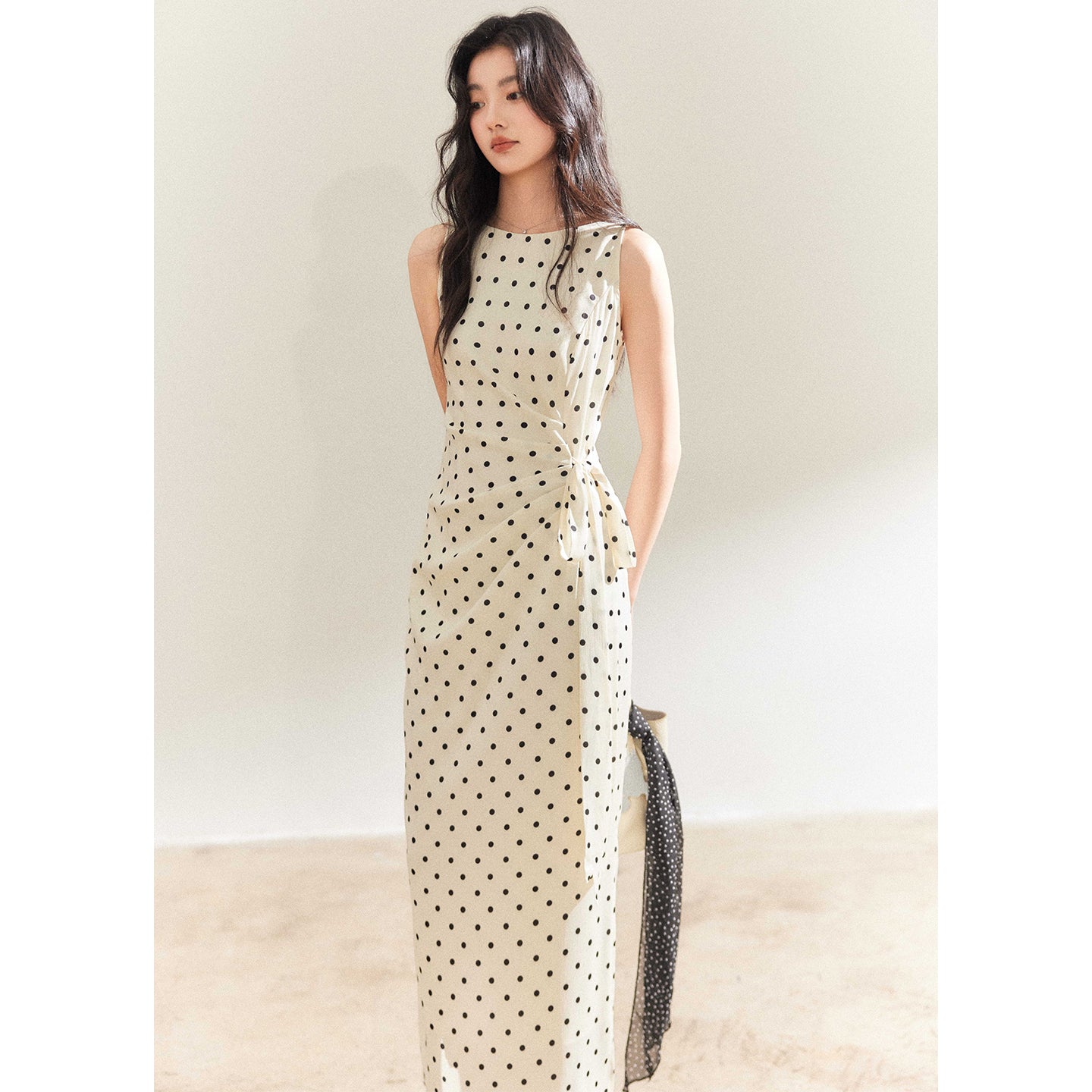 Dot French Long Dress for Women