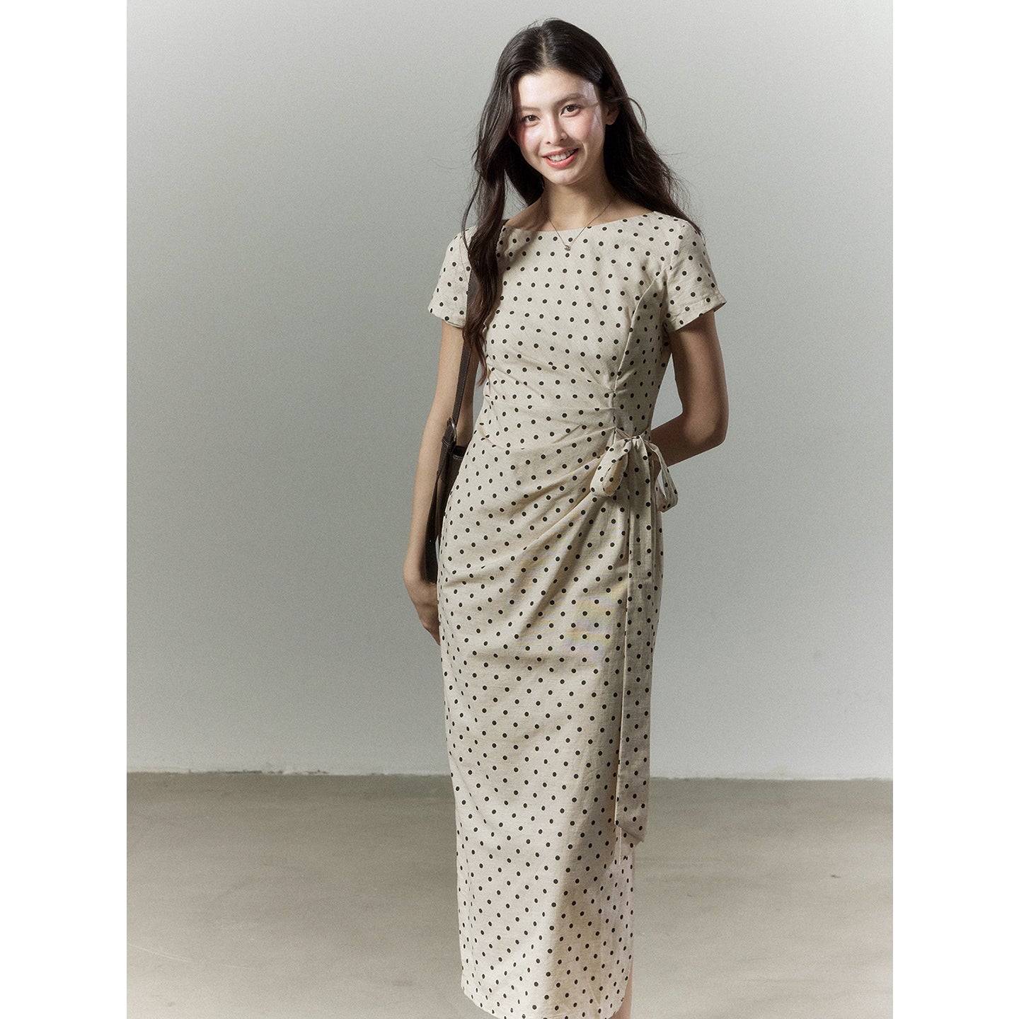 Dot French Long Dress for Women