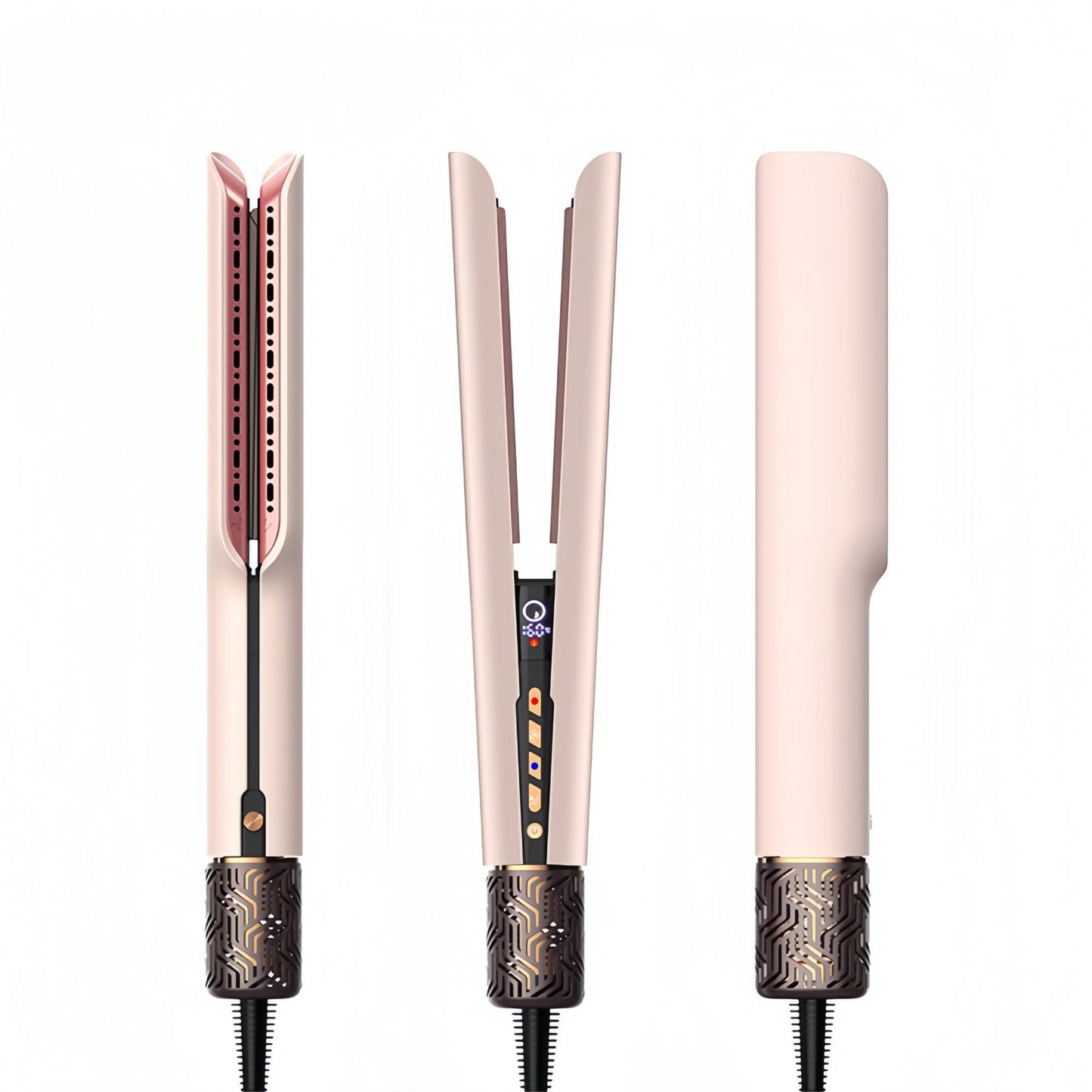 Double air duct straight hair clips