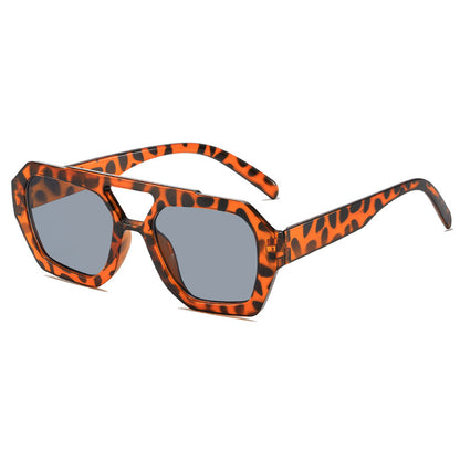 Double Beam Irregular Sunglasses