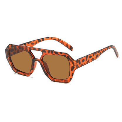 Double Beam Irregular Sunglasses