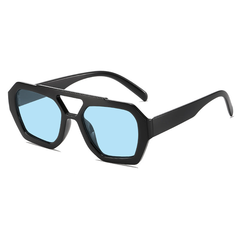 Double Beam Irregular Sunglasses