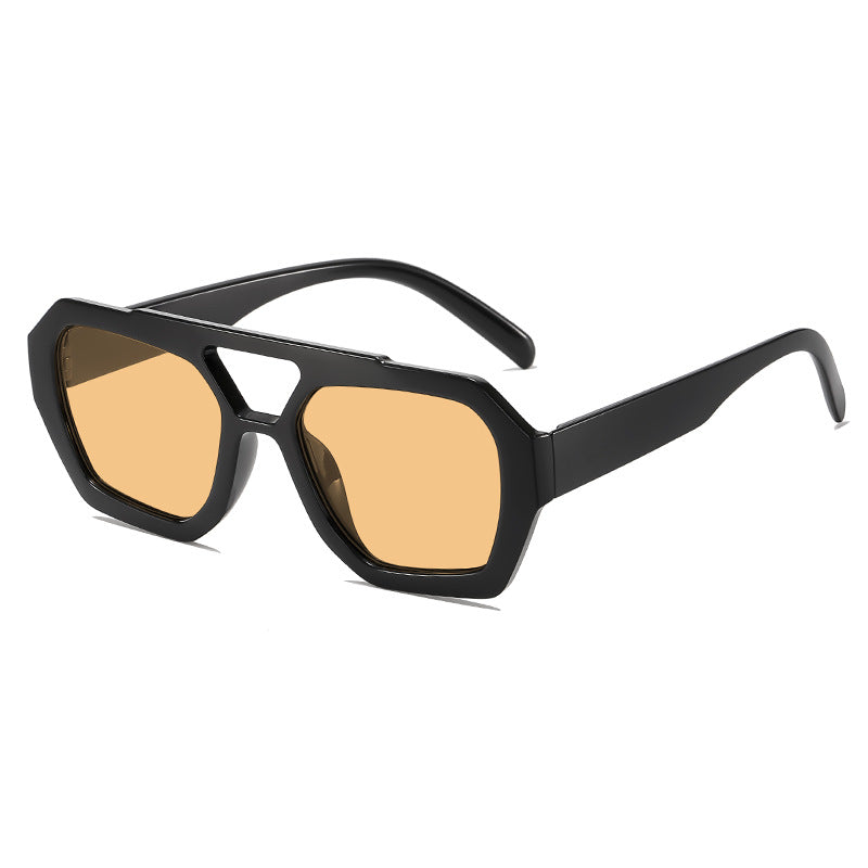 Double Beam Irregular Sunglasses