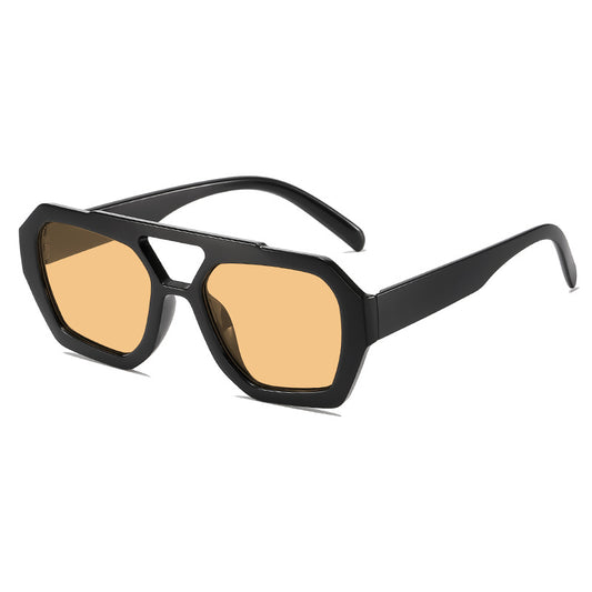 Double Beam Irregular Sunglasses
