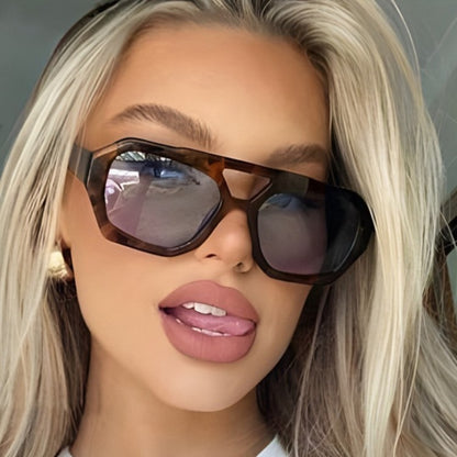 Double Beam Irregular Sunglasses