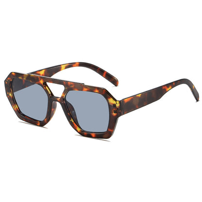 Double Beam Irregular Sunglasses