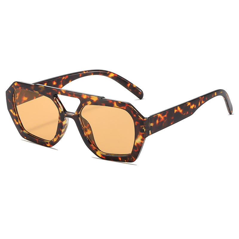 Double Beam Irregular Sunglasses