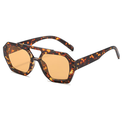 Double Beam Irregular Sunglasses