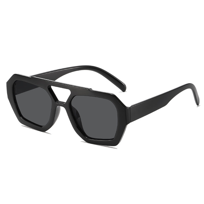 Double Beam Irregular Sunglasses