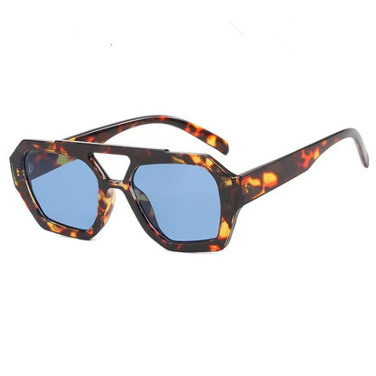 Double Beam Irregular Sunglasses