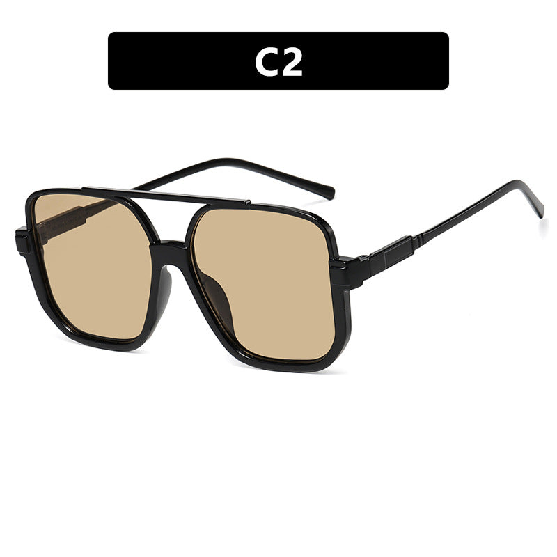 Double Beam Lower Half-Frame Sunglasses