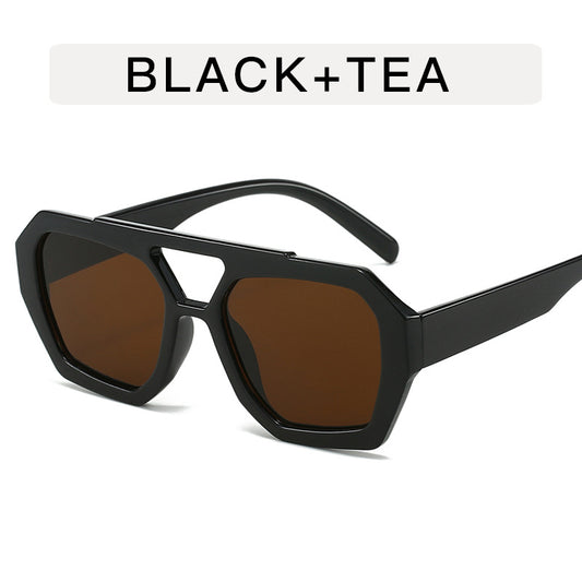 Double-beam Retro Irregular Sunglasses