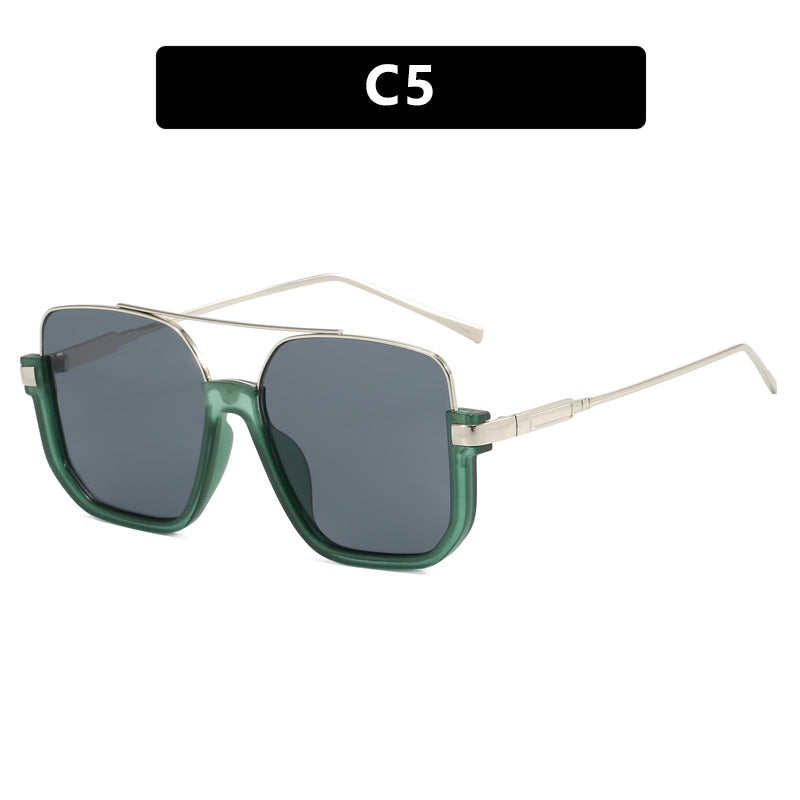 Double Beam Sunglasses Large Frame Retro Style