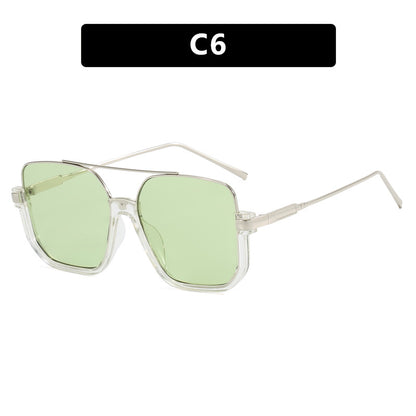 Double Beam Sunglasses Large Frame Retro Style