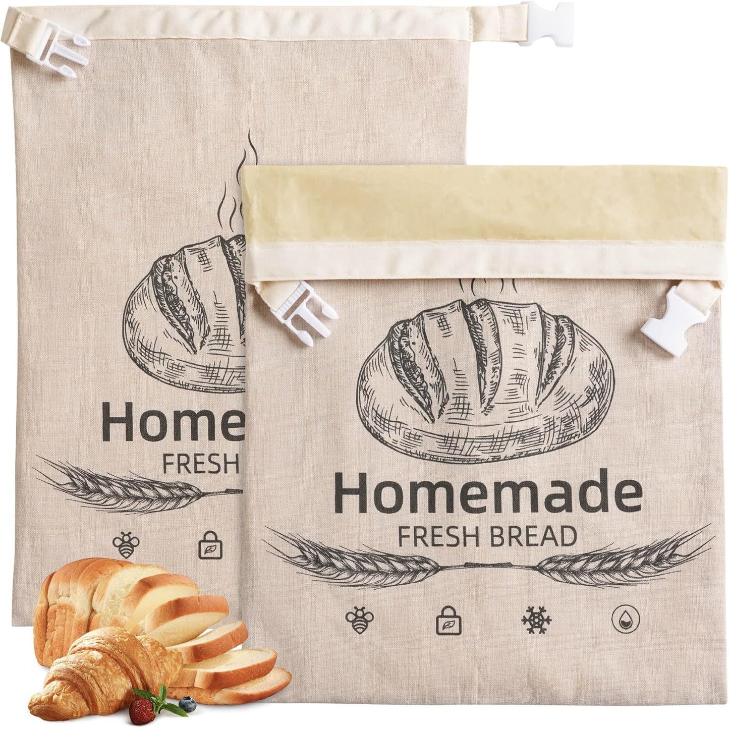 Double Beeswax Bread Bag