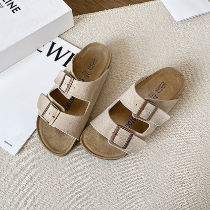 Double-Breasted Cork Sole Sandals