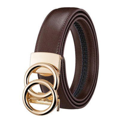 Double Buckle Genuine Leather Belts