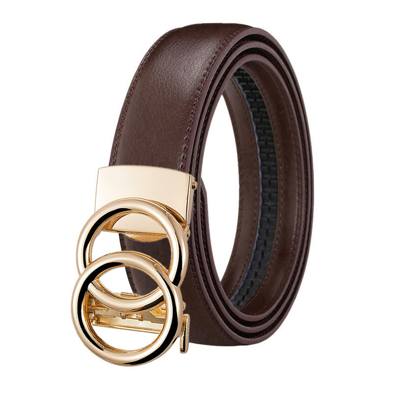 Double Buckle Genuine Leather Belts