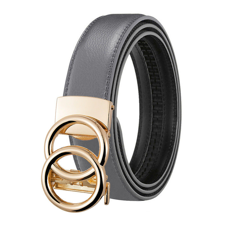 Double Buckle Genuine Leather Belts