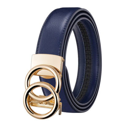 Double Buckle Genuine Leather Belts