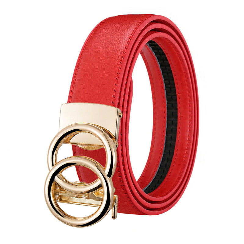 Double Buckle Genuine Leather Belts