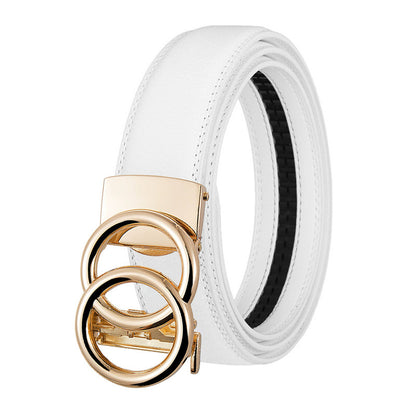 Double Buckle Genuine Leather Belts