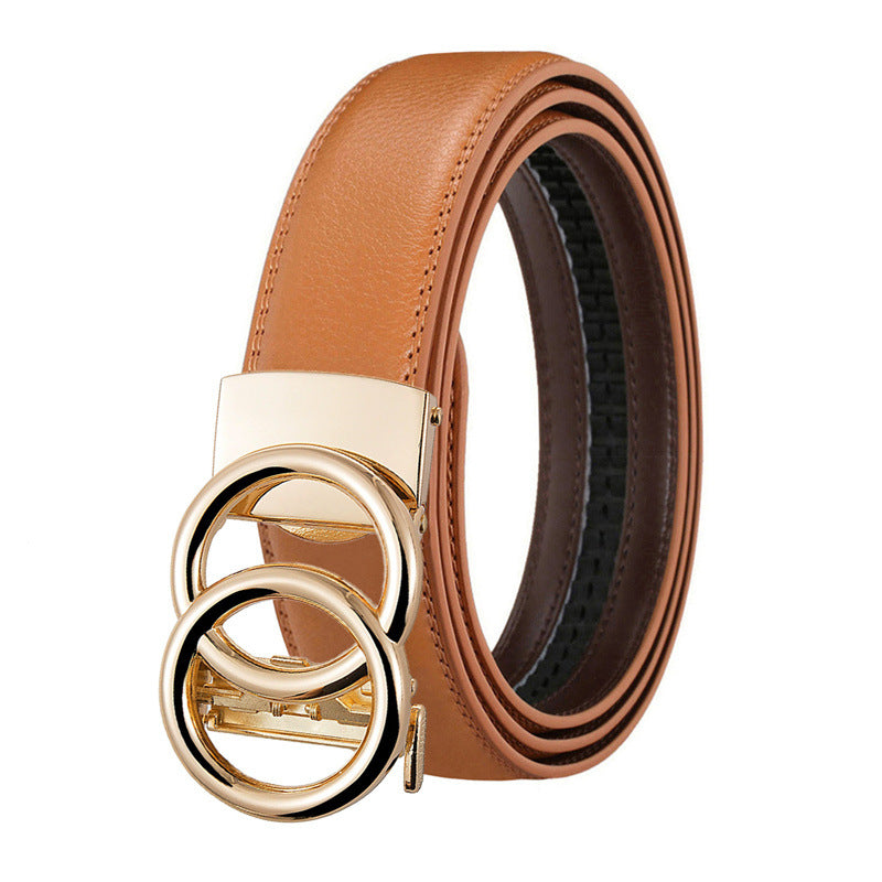 Double Buckle Genuine Leather Belts
