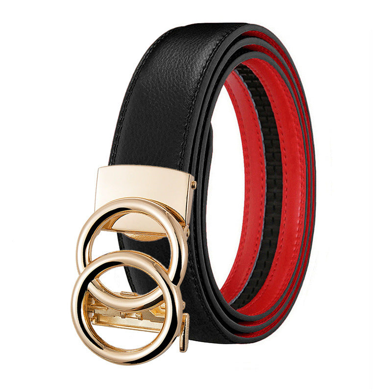 Double Buckle Genuine Leather Belts