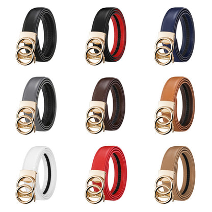 Double Buckle Genuine Leather Belts