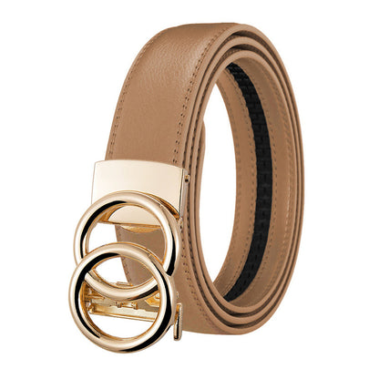 Double Buckle Genuine Leather Belts