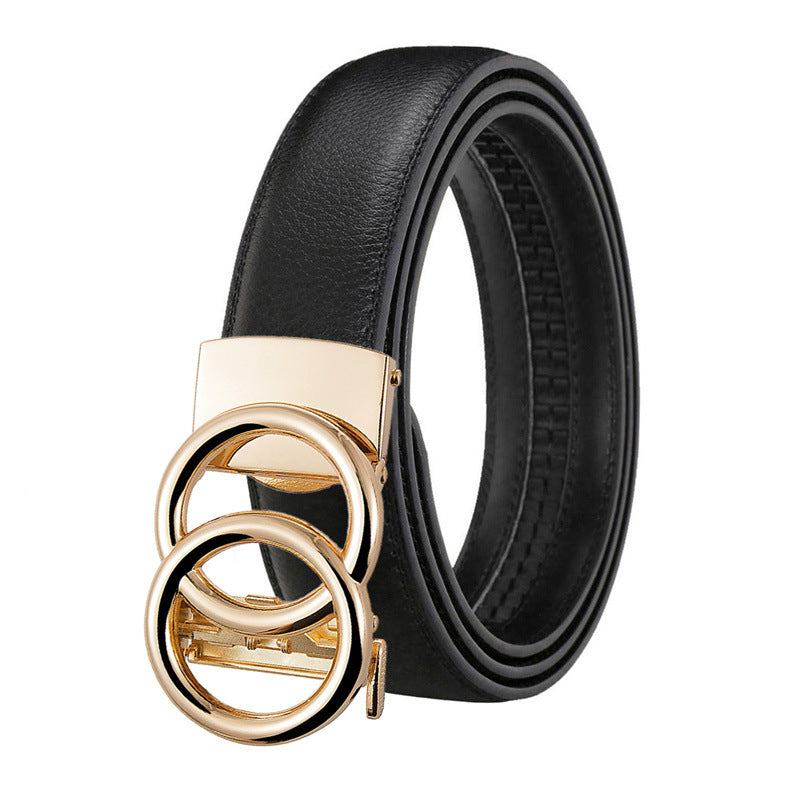 Double Buckle Genuine Leather Belts