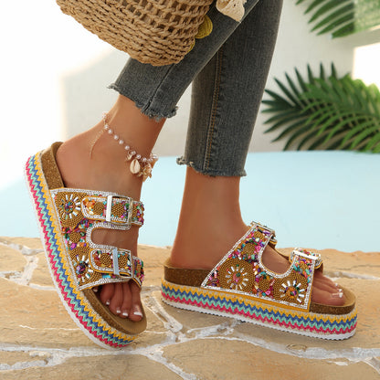 Double-buckle sandals