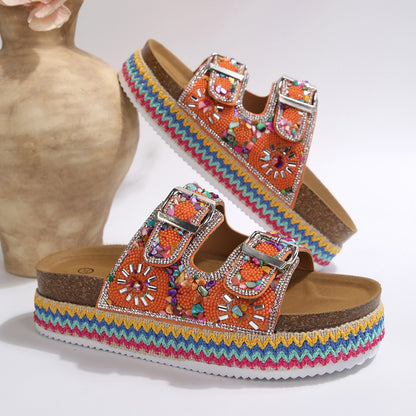 Double-buckle sandals