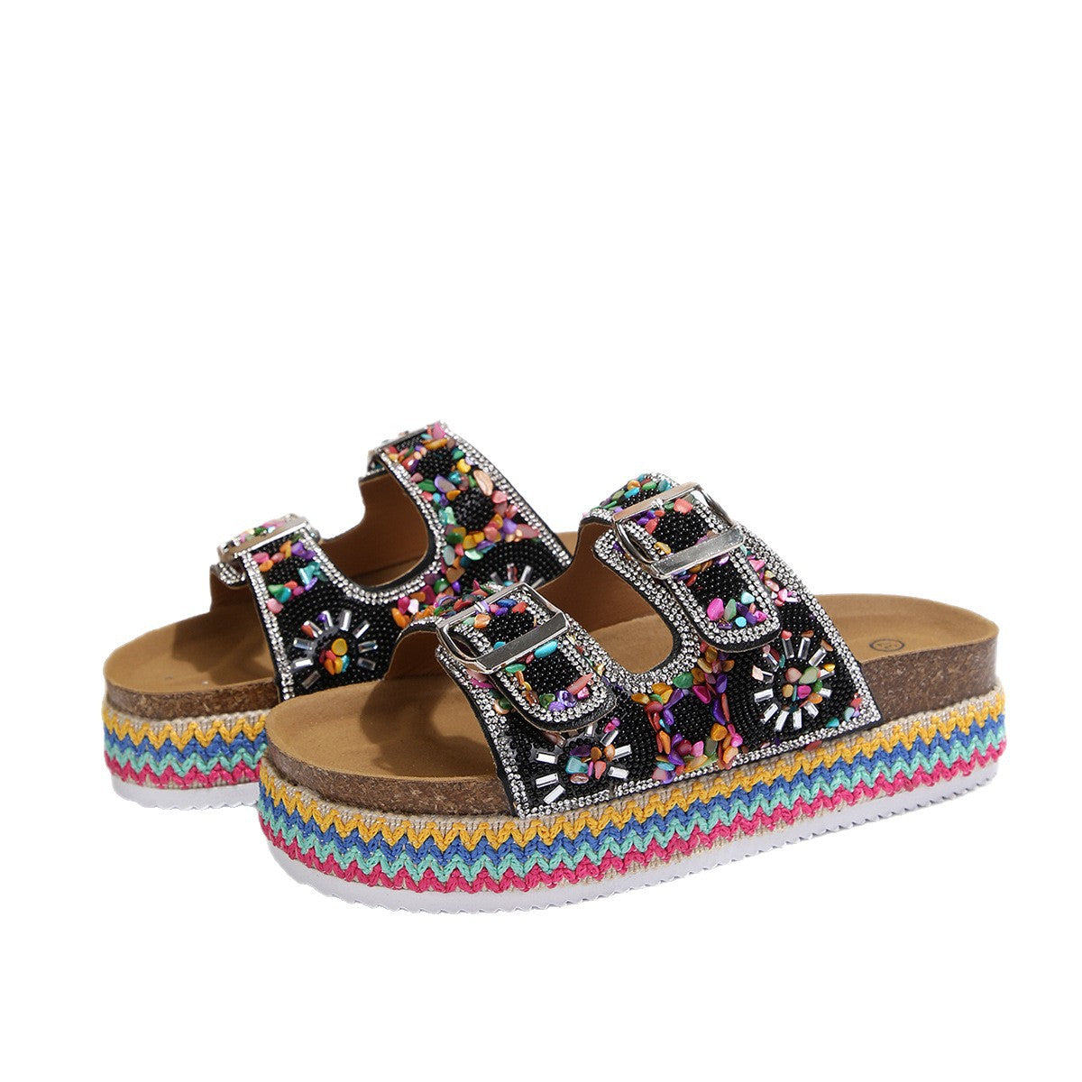 Double-buckle sandals