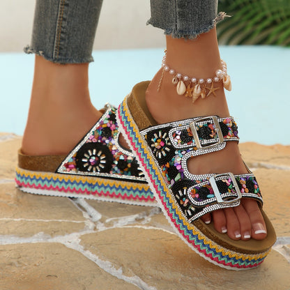 Double-buckle sandals