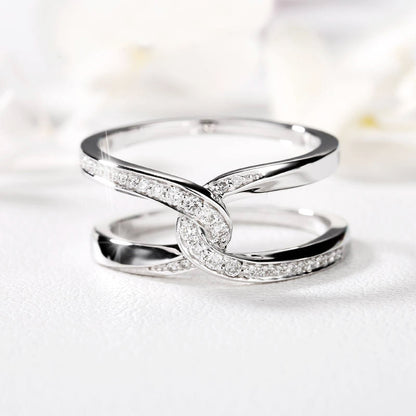 Double-C interlocking snap ring