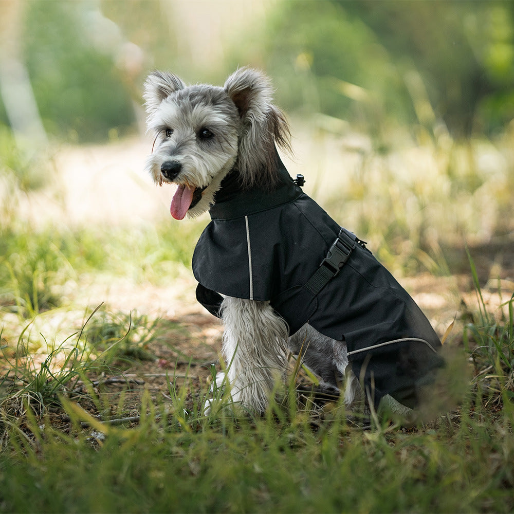 Double-Collar Cape-Style Pet Raincoat