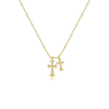 double cross pendant