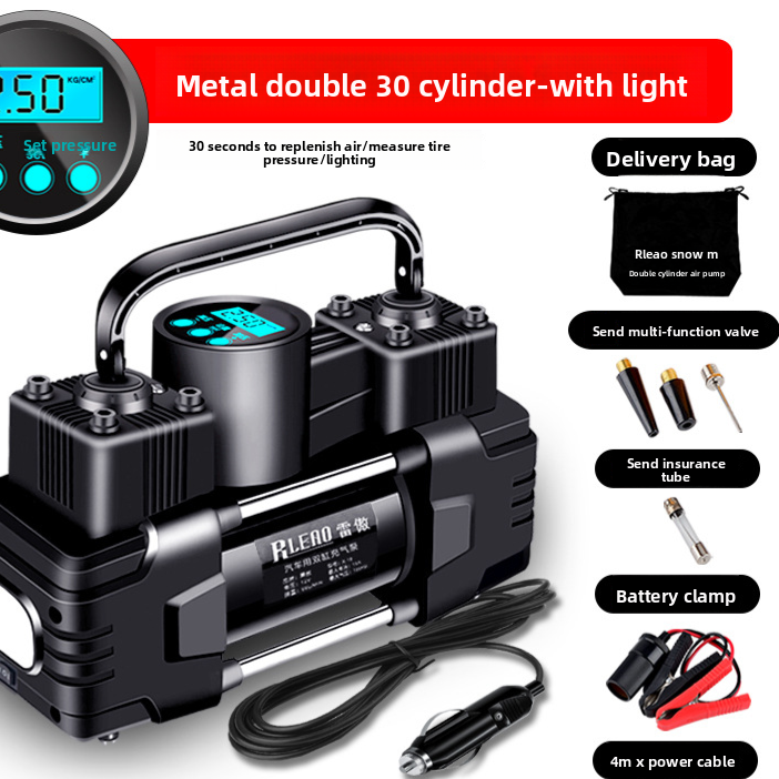 Double Cylinder Portable Car Air Pump