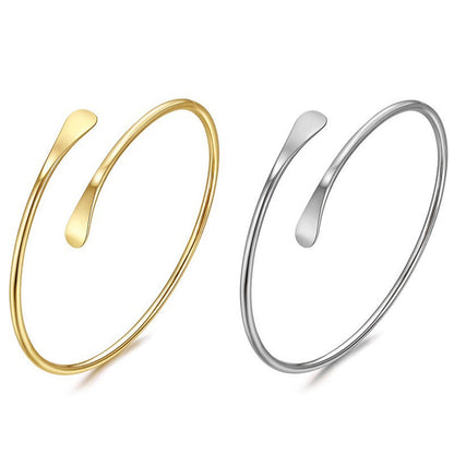 Double-ended flattened single-layer bracelet