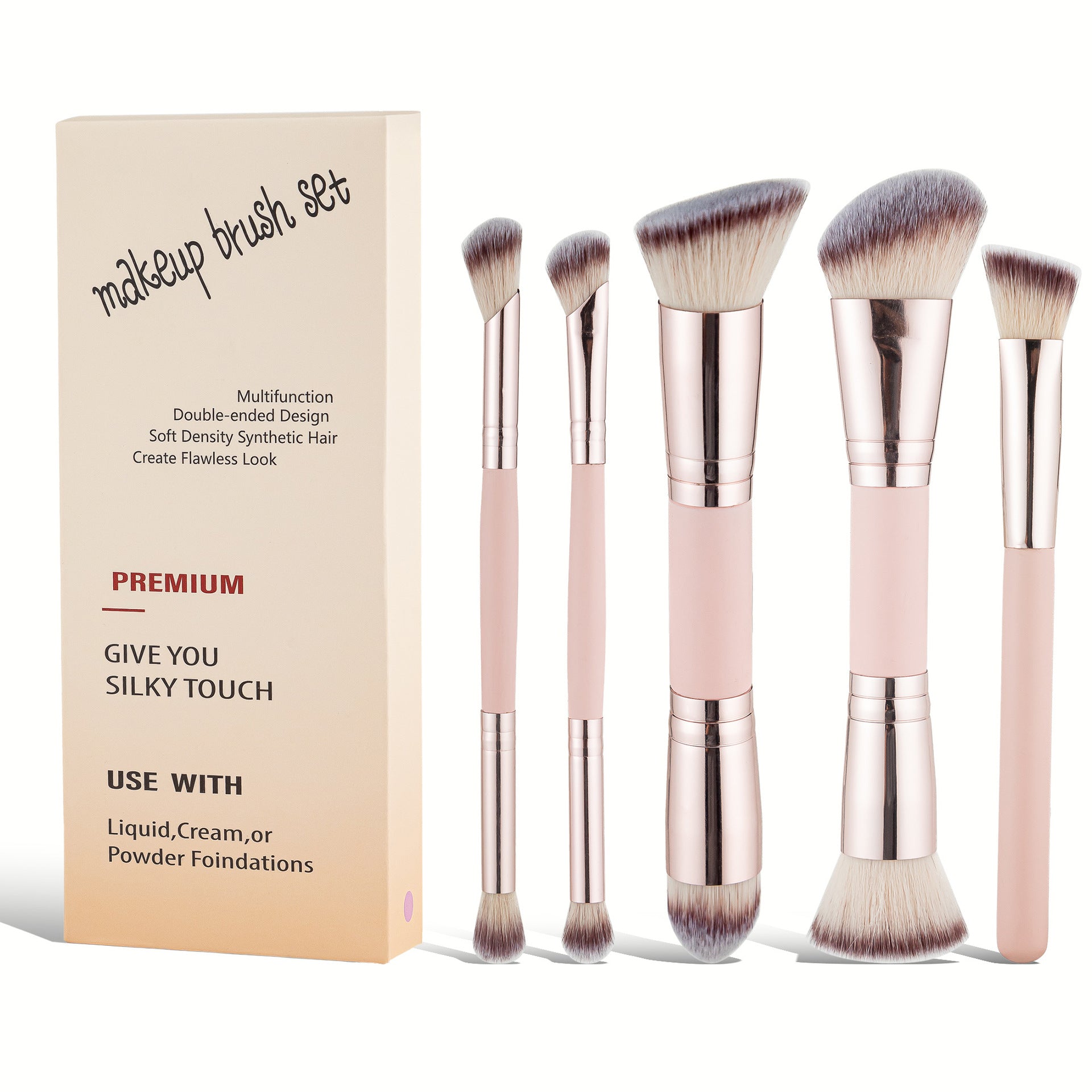 Double Ended Foundation Concealer Brush Set