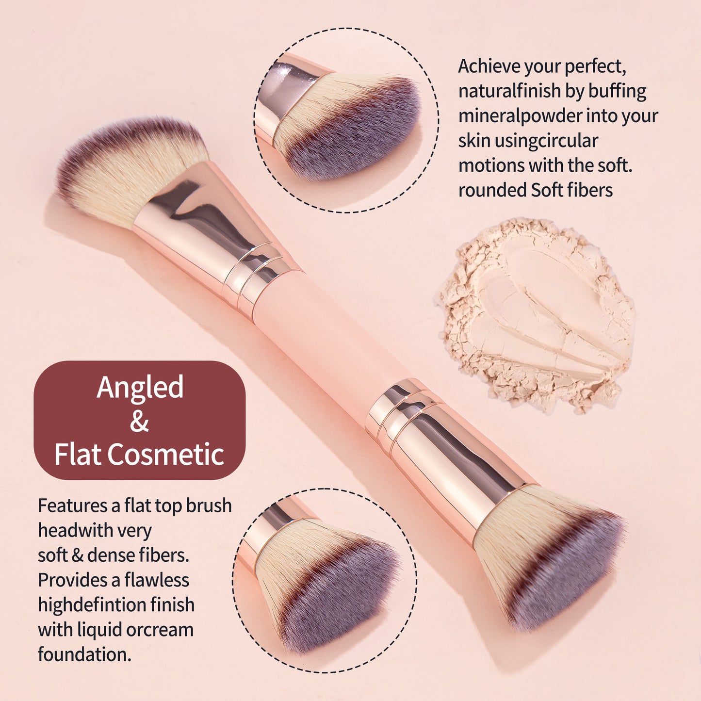 Double Ended Foundation Concealer Brush Set