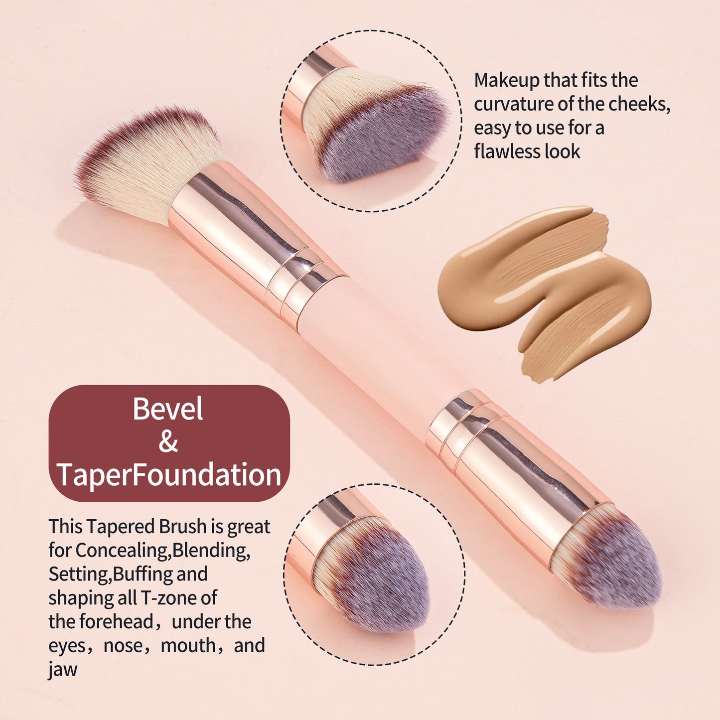 Double Ended Foundation Concealer Brush Set