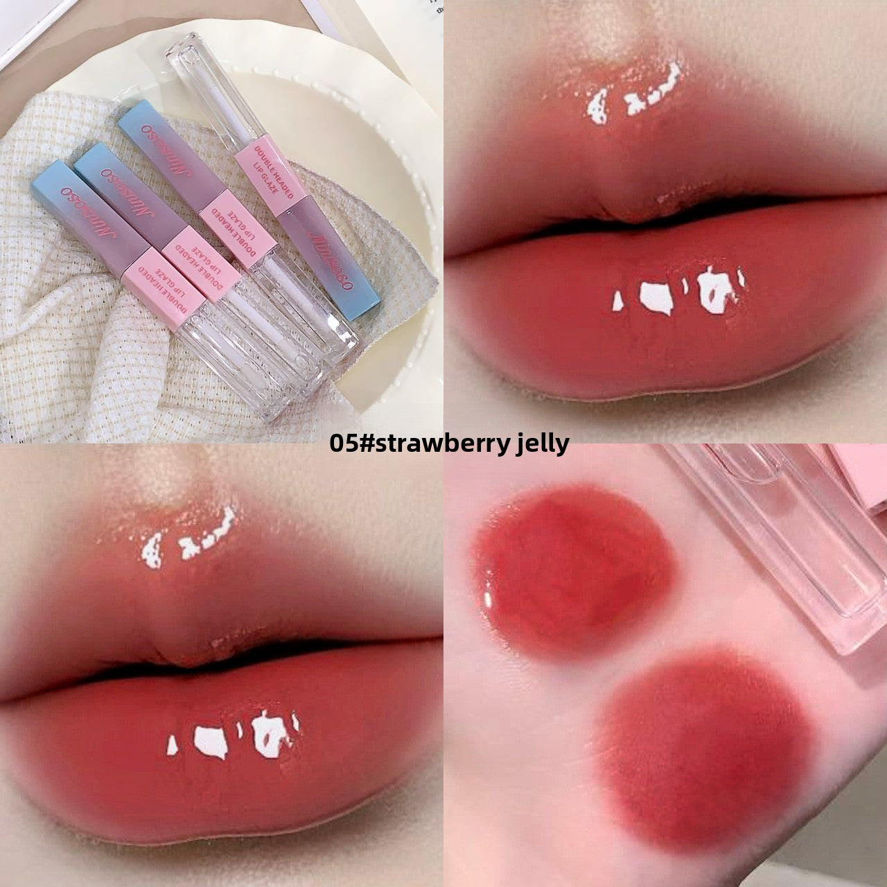 Double Ended Lip Glaze Matte and Glossy Finish