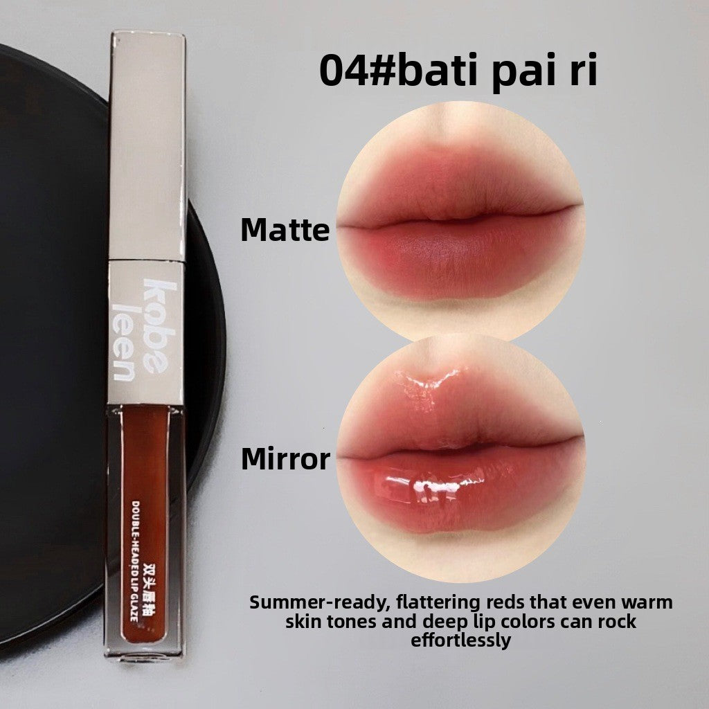 Double Ended Lip Glaze Velvet Matte Moisturizing Lipstick