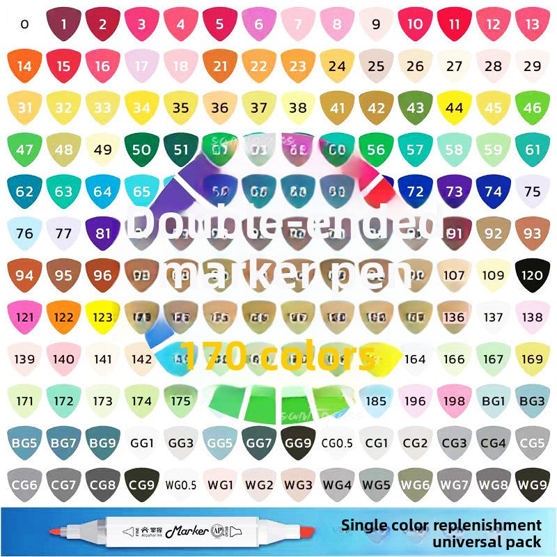 Double-Ended Oily Ink Marker Pens
