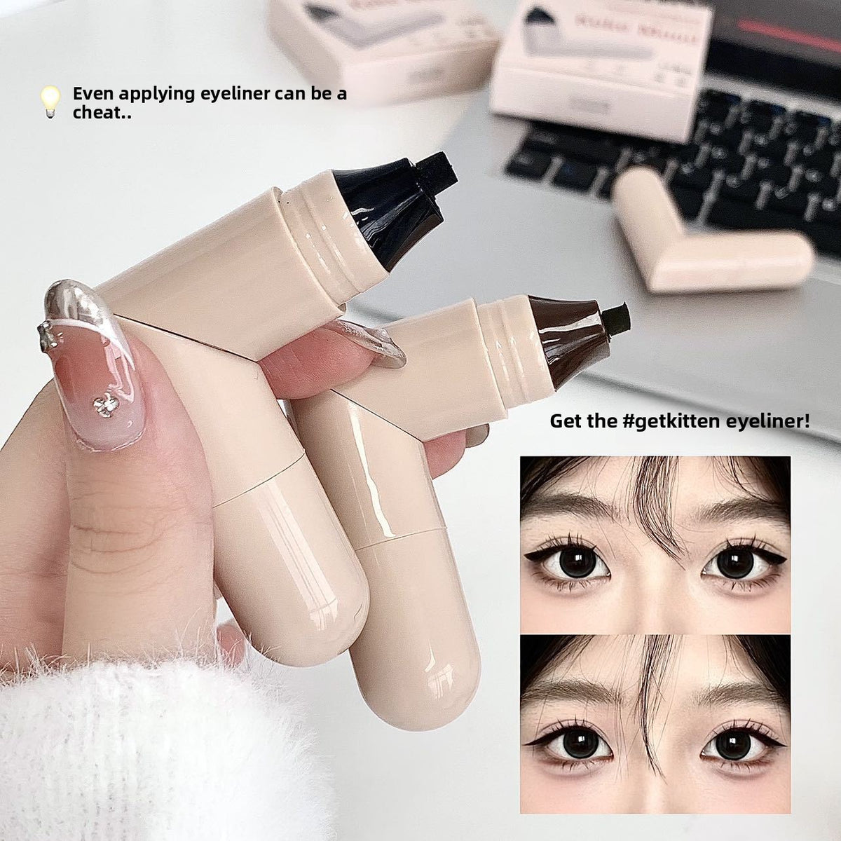 Double Ended Stamp Eyeliner Pen